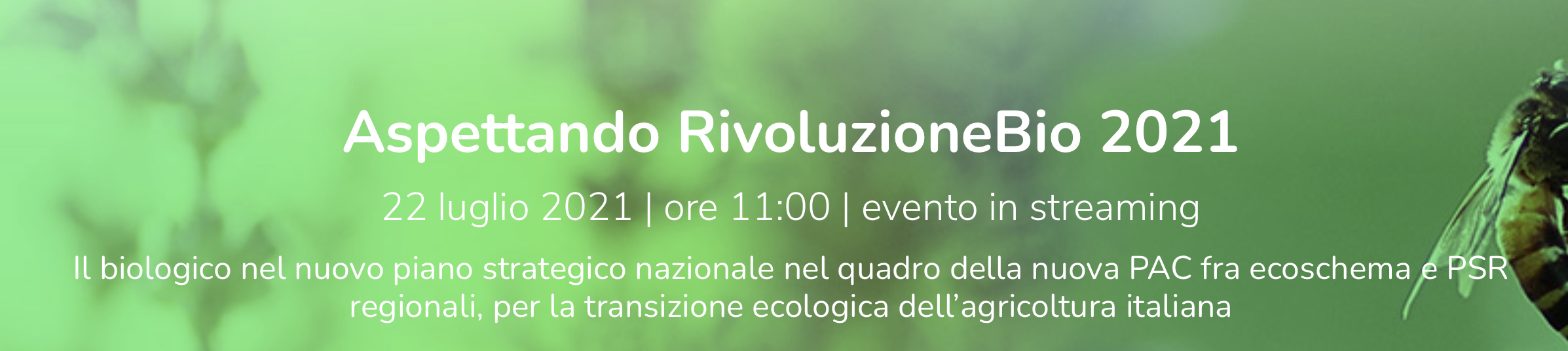 Aspettando RivoluzioneBio 2021